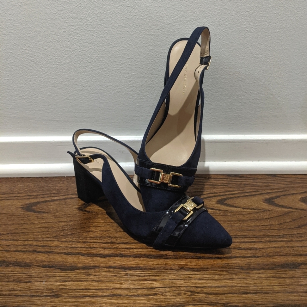 Tommy Hilfiger Willena Pumps Navy Pointy Slingback Heels